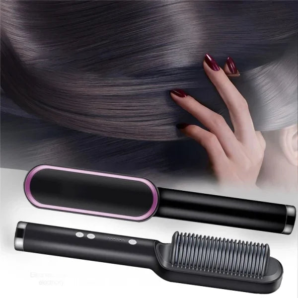 Electric Hair Straightening & Curling Comb/Brush