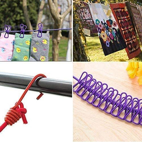 Portable Clothesline  for Home Backyard Clothes Drying Line, Outdoor Indoor