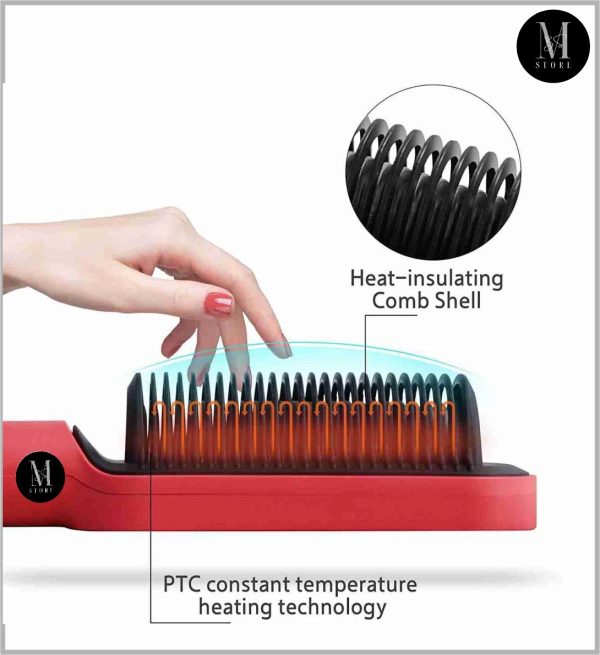 Electric Hair Straightening & Curling Comb/Brush