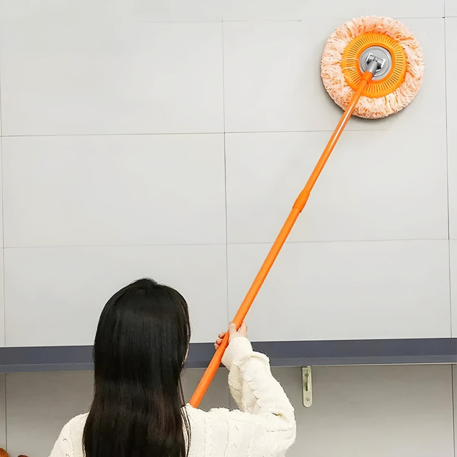 360 Degree Spin Adjustable Cleaning Sunflower Mop 3 Ft Long Pipe