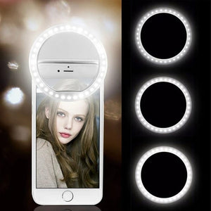 Portable USB Rechargeable Mini Mobile Selfie LED Ring Light