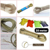 Heavy Duty 20 Meter PVC Metal Inner Rope for Laundry Wet Clothes